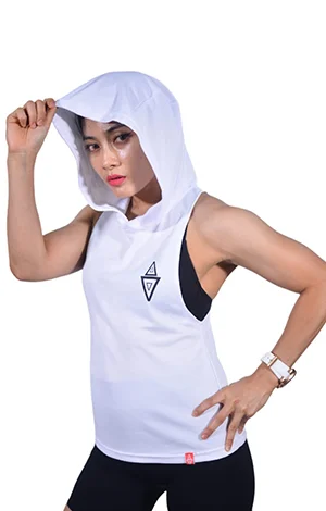KLO-TO Woman Sleeveless Hoodie Tank Top